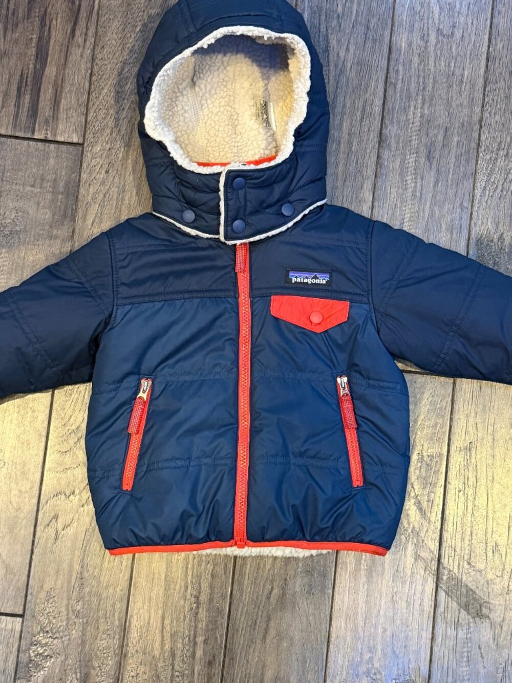 Patagonia winter jacket, Blue,  Size 12-18 Months